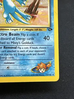PokÃ©mon TCG Misty's Golduck Holo Rare Card 12/132 Gym Challenge - Image 6