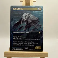 MTG Baleful Strix Borderless Bloomburrow NM - Image 1