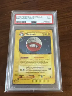Pokemon Electrode Aquapolis Holo Rare #H7 PSA 7 - Image 1