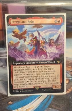 0155 Strago and Relm FFVI Wizard Commander EXTENDED ART Final Fantasy Card MTG - Image 1