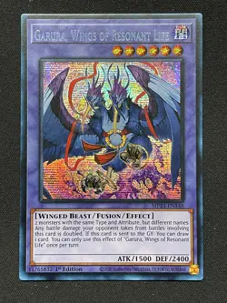 Yugioh Garura, Wings of Resonant Life MP23-EN148 Prismatic Secret Rare NM - Image 1