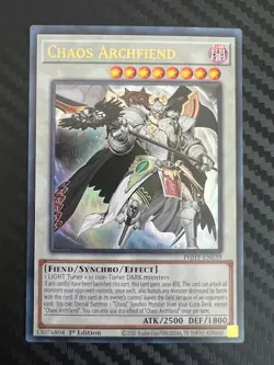 Yugioh Chaos Archfiend PHHY-EN039 Ultra Rare 1st Edition NM - Image 1