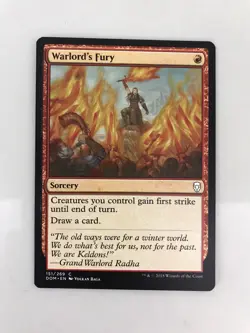 Warlord's Fury MTG Magic the Gathering Card NM Near Mint Dominaria DOM - Image 1
