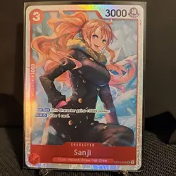 One Piece CCG Sanji OP10-005 SR Royal Blood Card NM Condition - Image 1