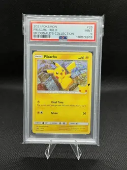 2021 Pokemon McDonaldâ€™s Collection Pikachu Holo #25  PSA 9 - Image 1