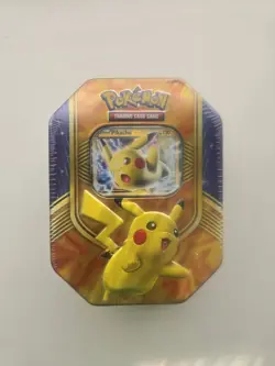 Brand New Factory Sealed Pokemon Pikachu EX Collecter Tin 2016 Battle Heart - Image 1