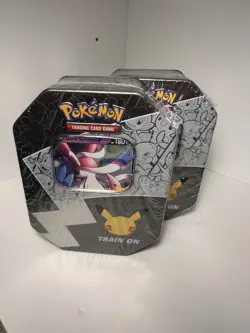 LOT of 2 - POKEMON 25th Anniv Celebrations Tin Lances Charizard Dark Sylveon V - Image 1