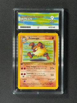 ACE 9 Primeape 43/64 1st Edition Pokémon Card Jungle Regular WOTC Uncommon MINT - Image 1