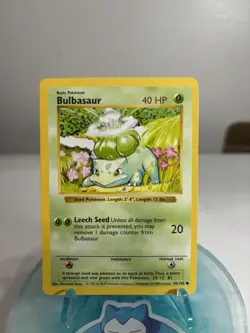 Pokemon Base Set Bulbasaur 44/102 Shadowless Vintage Card - Image 1