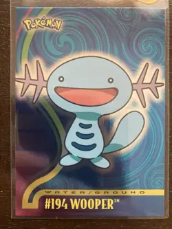 Wooper #194 Pokemon Card Foil Topps TV Animation Edition Rare Card - Image 3