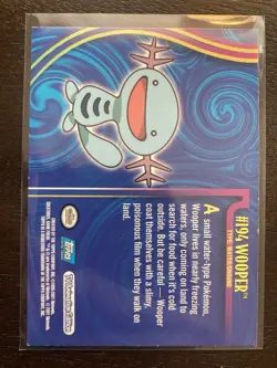 Wooper #194 Pokemon Card Foil Topps TV Animation Edition Rare Card - Image 4