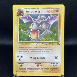 Aerodactyl Fossil #1 1/62 Unlimited Holo Rare Vintage WOTC Pok Card - LP - Image 13