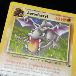Aerodactyl Fossil #1 1/62 Unlimited Holo Rare Vintage WOTC Pok Card - LP - Image 8