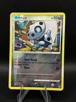 Aron 57/111 Platinum: Rising Rivals Reverse Holo Pokemon Card 2009 - Image 1