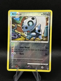 Aron 57/111 Platinum: Rising Rivals Reverse Holo Pokemon Card 2009 - Image 3