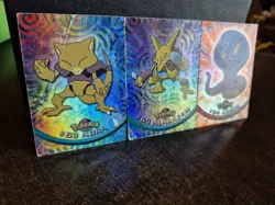 Pokemon Rainbow Holos Topps Card Lot Vintage Alakazam Abra Arbok DMG - Image 5