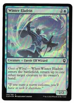 MTG Winter Eladrin FOIL Battle for Baldur's Gate (CLB) Common Card #104 Unplayed - Image 1
