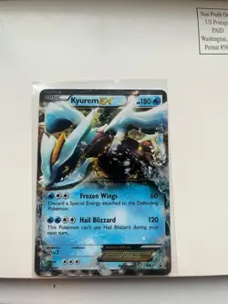 Pokémon TCG Kyurem EX BW37 Black Star Promos Holo Card MP Condition - Image 1