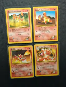 Blaine's Gym Challenge Lot  Charmander Charmeleon  & More Vintage Pokemon Cards - Image 8