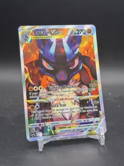 Pokemon TCG 2023 Lucario Black V-Star Promo Sealed Holo Foil Card #SWSH291 - Image 1