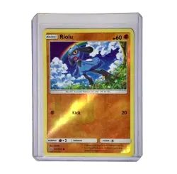 Pokémon 2019 Sun and Moon: Unified Minds Reverse Holo #115/236 RIOLU - Image 1