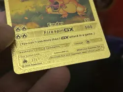 Pokemon Gold Foil Fan Art - Charmeleon Charizard GX - 1/1 Gold Card - Image 7