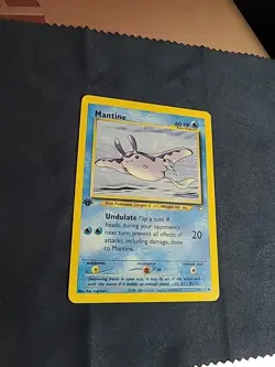 Mantine 64/111 1st Edition Neo Genesis Set WOTC Vintage Pokemon Card 2000 HP - Image 2