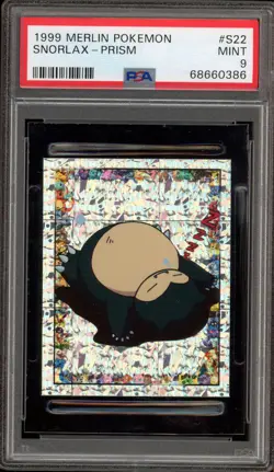 Pokemon Snorlax Merlin Prism #S22 PSA 9 Mint - Image 3
