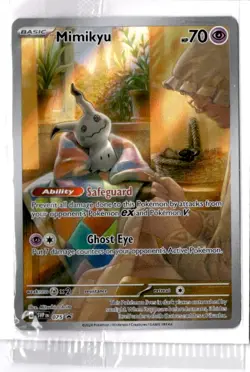 SEALED Pokemon Mimikyu SVP 075 Paldean Fates Full Art Holo Black Star Promo - Image 1