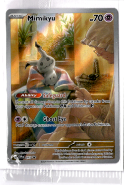 SEALED Pokemon Mimikyu SVP 075 Paldean Fates Full Art Holo Black Star Promo - Image 3