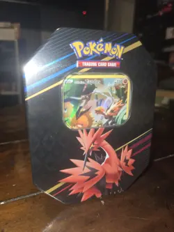 Pokemon TCG Crown Zenith Tin Galarian Zapdos (SEALED) 4 Packs 1 Promo - Image 3