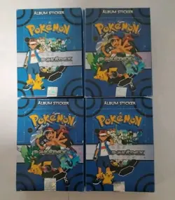 2024 Peru Pokemon Blue Vol 3 Pokedex Sticker Booster Sealed - Lot Of 4 Boxes - Image 1