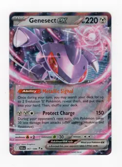 Genesect ex 67/086  Near Mint HOLOFOIL  SV: Black Bolt Pokemon TCG - Image 2