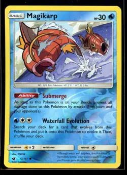 2017 Sun & Moon - Crimson Invasion Magikarp #17 Reverse Holo Pokemon Card - Image 1