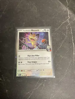 2025 Pokemon Team Rocket's Meowth 149 Destined Rivals Cosmos Holo Promo Card NM+ - Image 1