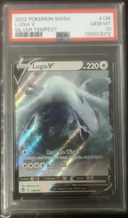 PokÃ©mon Lugia v TCG Silver Tempest Holo Ultra Rare Card 138/195 PSA 10 - Image 1