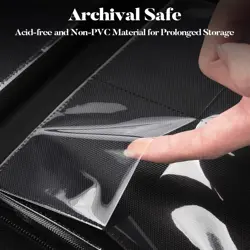 Premium Zip Trading Card Binder 320 Card Portable PU Collection Album Navy Blue - Image 4