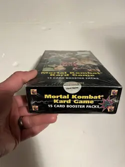 1992 Brady Games Mortal Kombat Kard Game Box Red Border 15 Card Booster Packs - Image 11