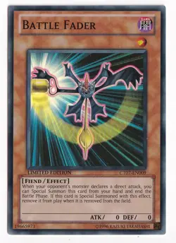 Battle Fader CT07-EN009 Super Rare Limited Edition NM Free Shipping Yugioh - Image 1