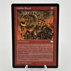 MTG Goblin Bomb (Weatherlight) Magic the Gathering Enchantment Card NM - Image 1