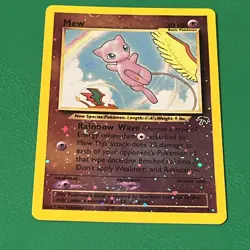Pokémon 2001 TCG Southern Islands Mew Reverse Holo Foil Card 1/18 LP Condition - Image 2