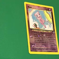 Pokémon 2001 TCG Southern Islands Mew Reverse Holo Foil Card 1/18 LP Condition - Image 4