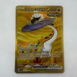 Pokemon Raging Bolt ex 218/162 Temporal Forces Gold Hyper Rare Full Art NM - Image 1