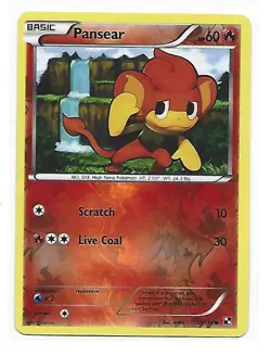 2011 Pokemon Black & White Reverse Foil  #21  PANSEAR - Image 1