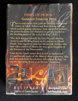 2002 Lord Of The Rings Gandalf 63 Card Starter Deck Mines of Moria Decipher - Image 2