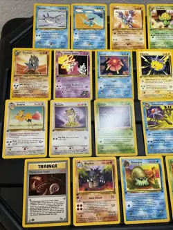 (30) Pokemon Non Holo Card VTG 1ST EDITION 1999 Lot GENGAR PIKACHU GYM SLOWBRO - Image 2