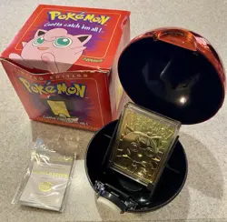 Pokemon 1999 Jigglypuff BK 23k Gold Plated Trading Card with Red Box - Image 6