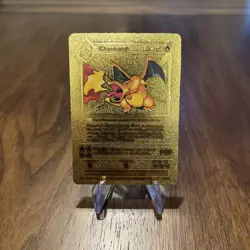 1999 Pokemon Trading Card Charizard Gold Foil 04/102 - Image 4