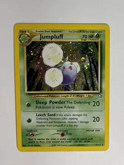 2001 Neo Genesis Jumpluff Holo 7/111 Rare WOTC Pokemon Card TCG NM Mint *Swirl!* - Image 1