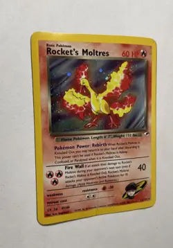 2000 Gym Heroes Rocket’s Moltres Holo #12/132 Rare WOTC Pokémon Card TCG *Swirl* - Image 4